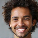 Happy diverse individual smiling